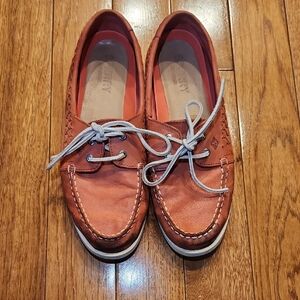 Sperry Women’s Leather Boat Shoes | Rust Brown | Size 9.5M